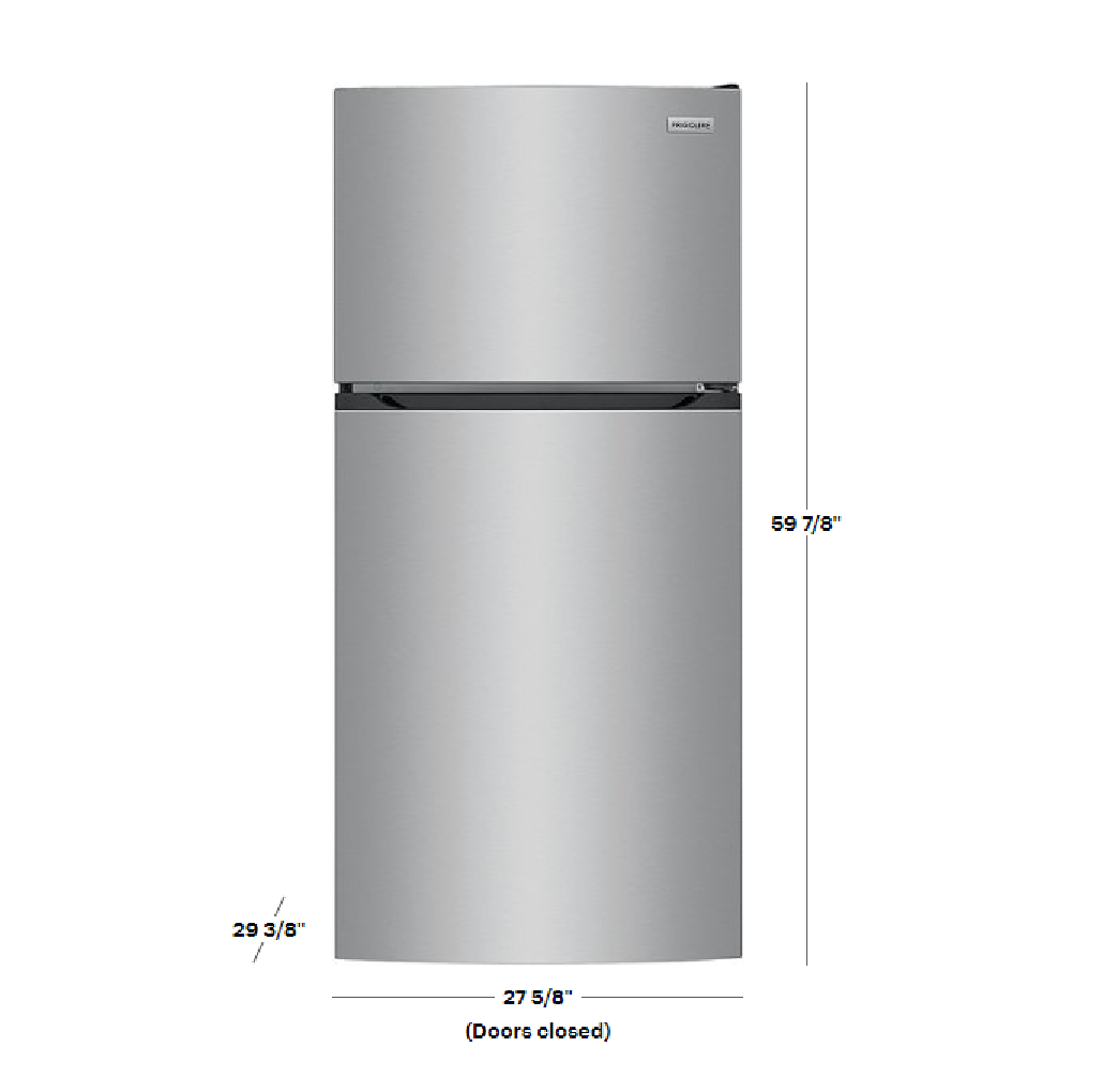 Frigidaire - 13.9 Cu. Ft. Top-Freezer Refrigerator - Brushed steel